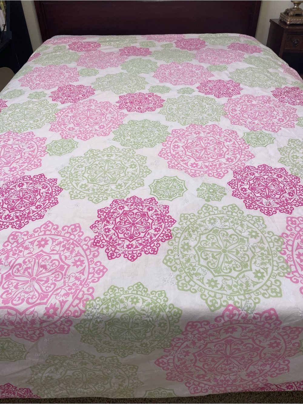Tommy Hilfiger Kids Pink & Green Twin Duvet Cover